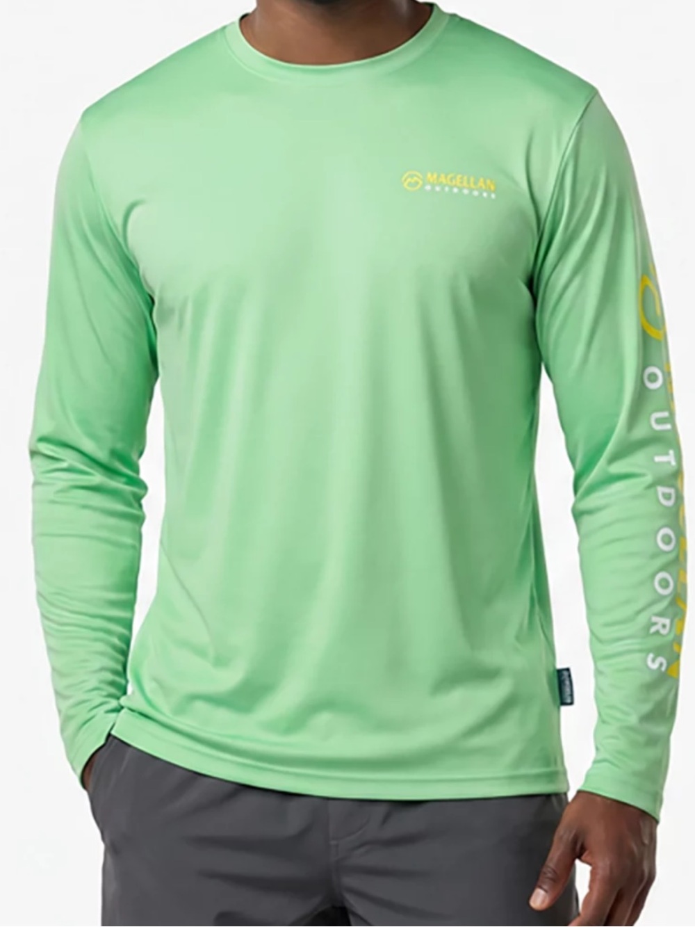 Magellan Outdoors Long-Sleeve Performance Shirt Lime Green - 4X